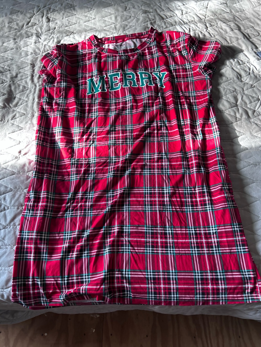 Merry Plaid Red Sleep Shirt